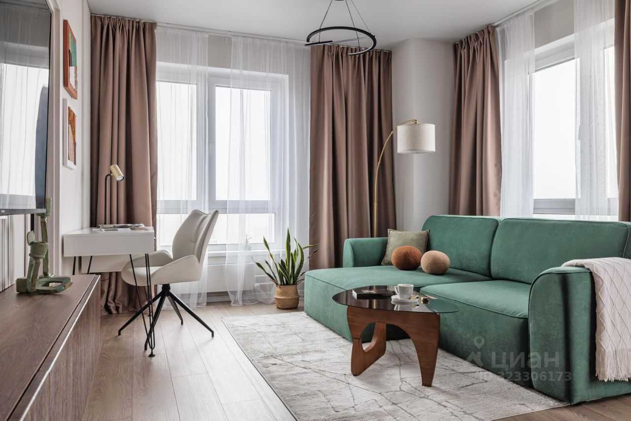 1-комнатная квартира, 42,5 м²