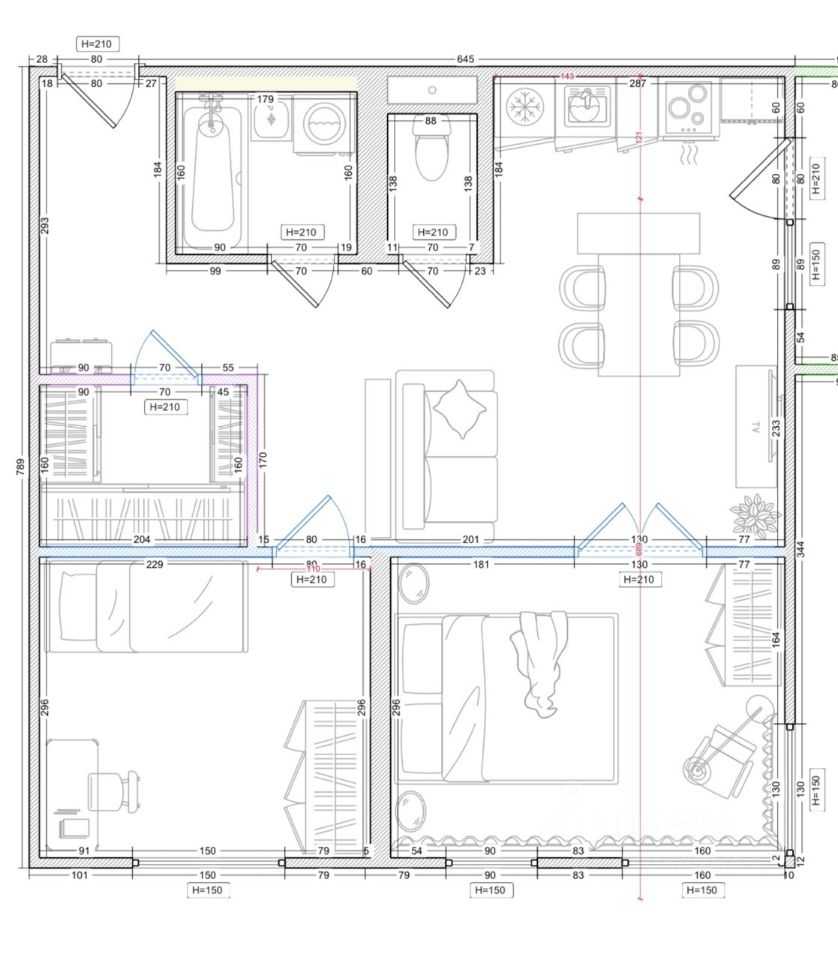 2-комнатная квартира, 53,9 м² — фотография 2