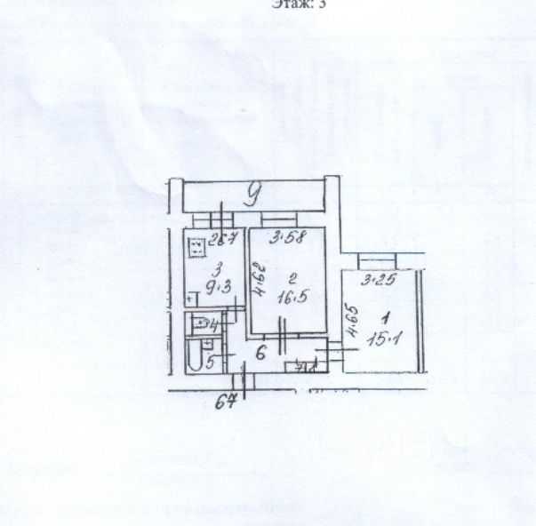 2-комнатная квартира, 54,6 м²