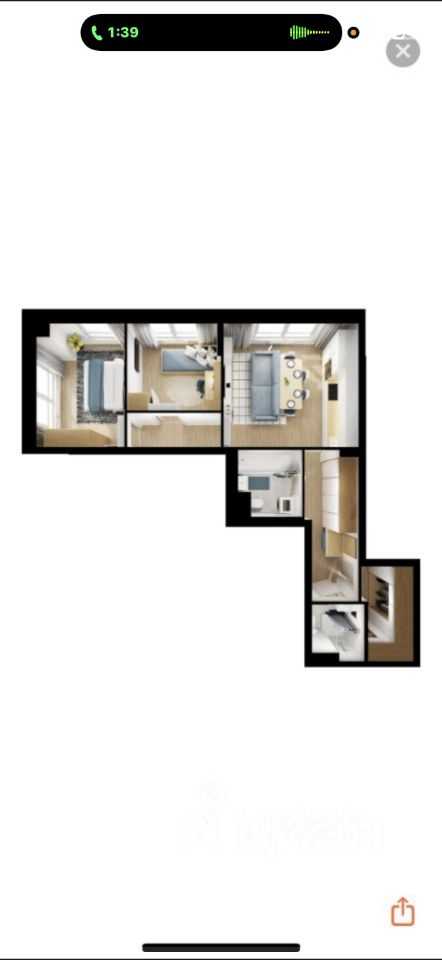 3-комнатная квартира, 60 м² — фотография 3