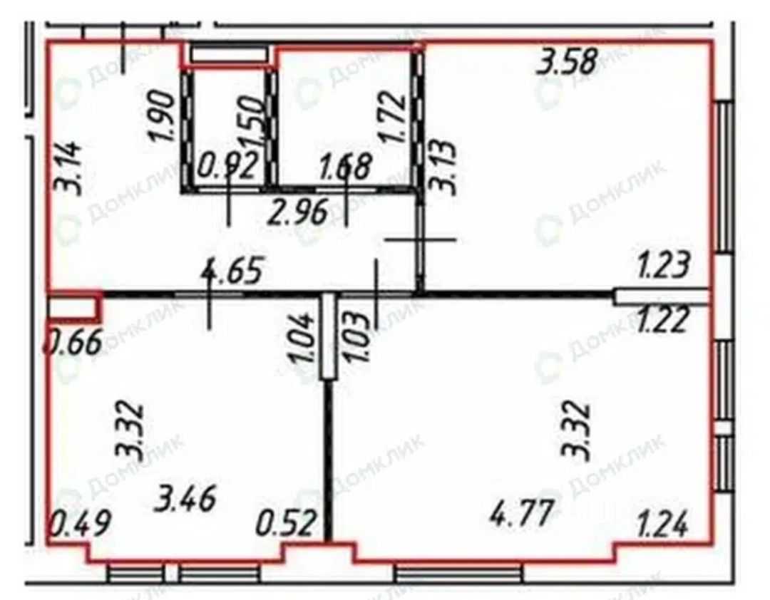 2-комнатная квартира, 50,7 м² — фотография 2