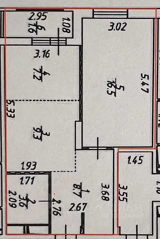 2-комнатная квартира, 50 м² — фотография 2