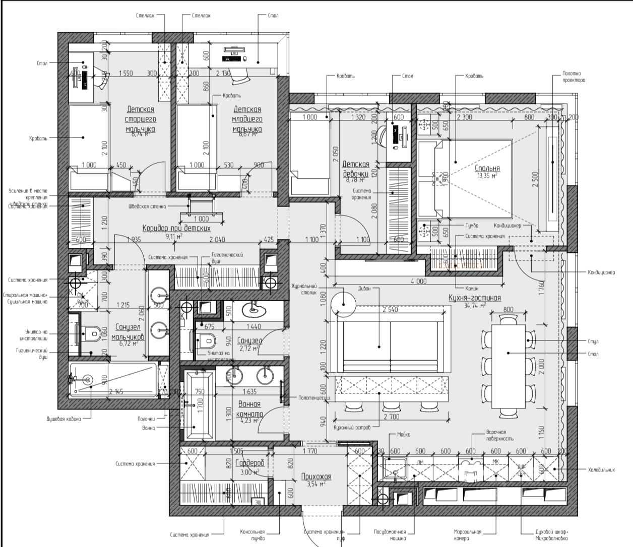 5-комнатная квартира, 104 м²