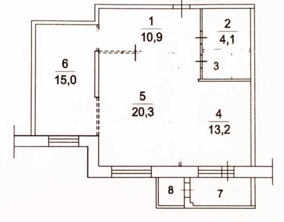 2-комнатная квартира, 64,6 м²