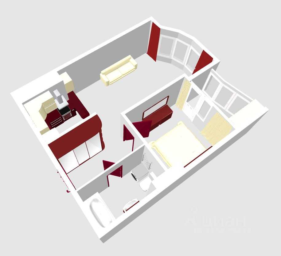 2-комнатная квартира, 52 м² — фотография 2
