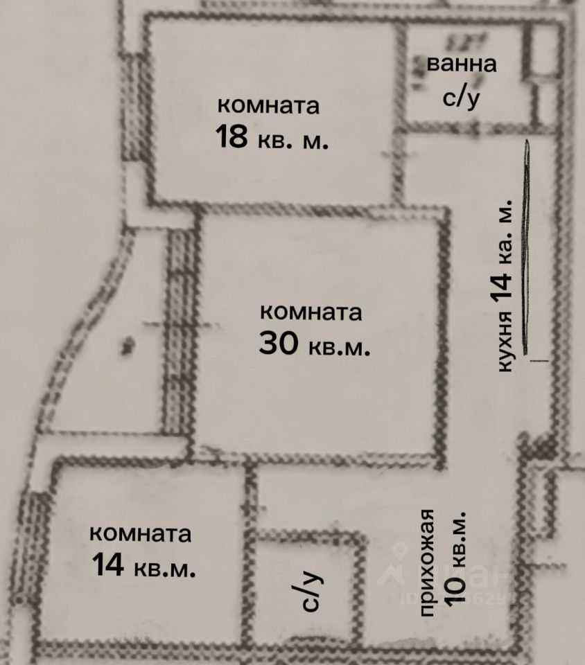 3-комнатная квартира, 90 м² — фотография 2