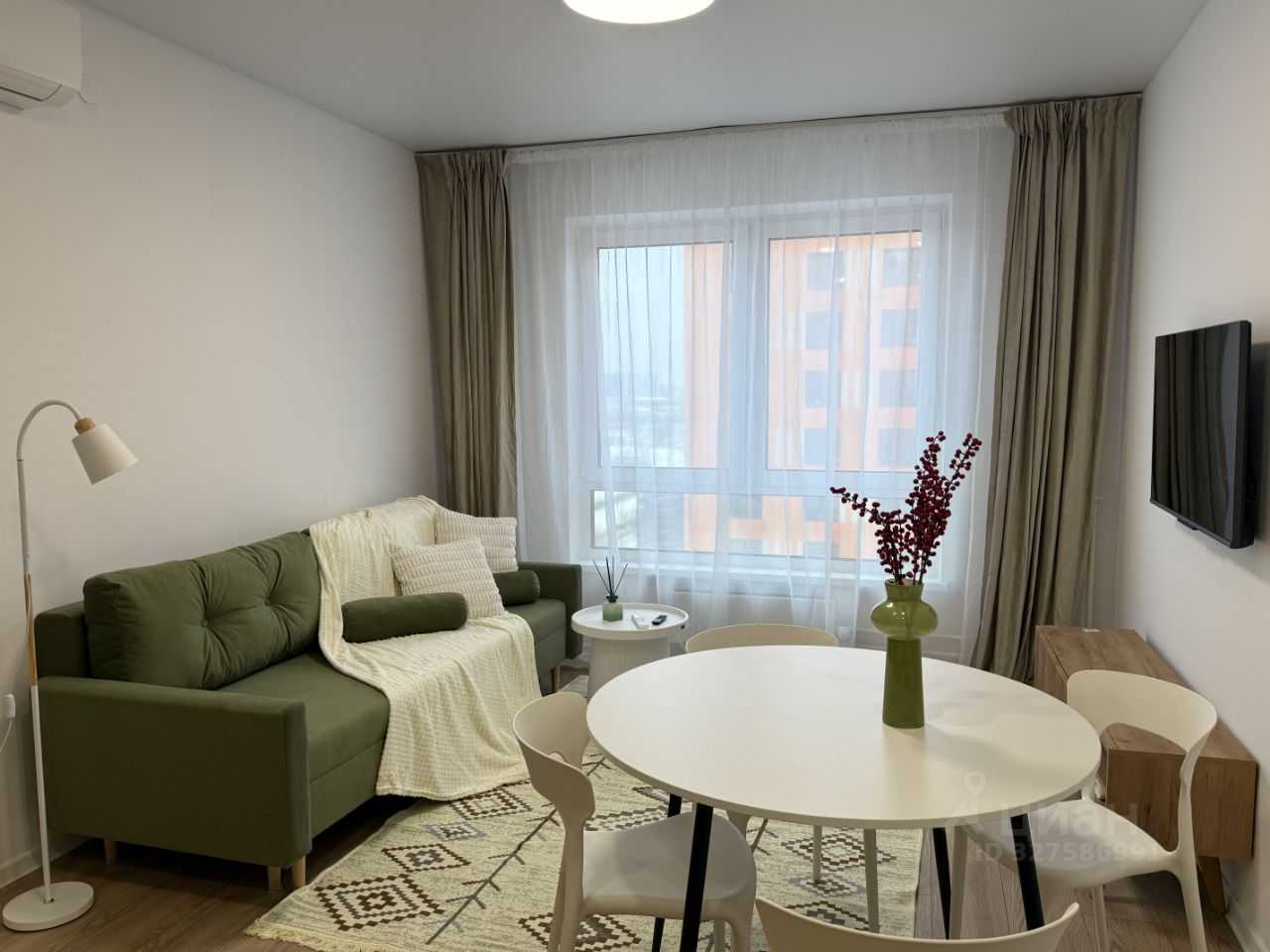 1-комнатная квартира, 37,4 м²