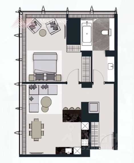 2-комнатная квартира, 72,5 м² — фотография 2