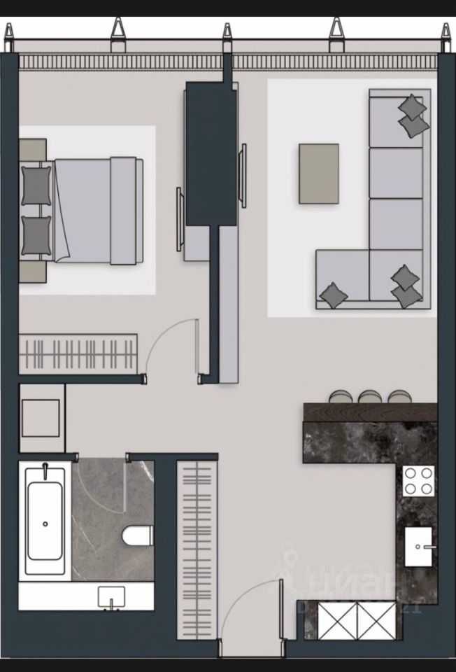 2-комнатная квартира, 68 м² — фотография 2