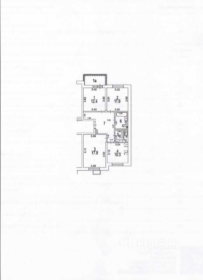 3-комнатная квартира, 72 м² — фотография 2