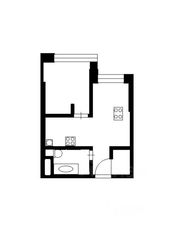 1-комнатная квартира, 39 м² — фотография 2