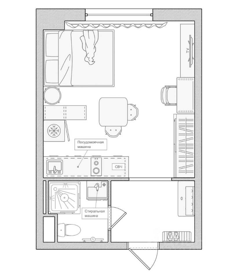 1-комнатная квартира, 25,4 м² — фотография 2