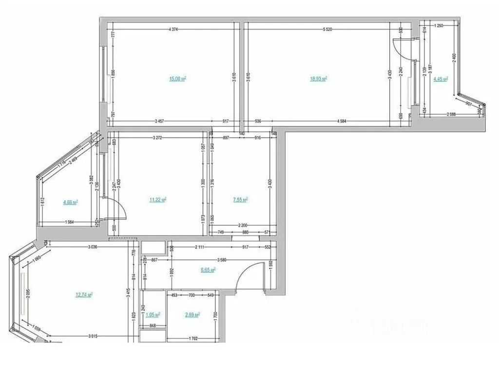3-комнатная квартира, 76 м² — фотография 2