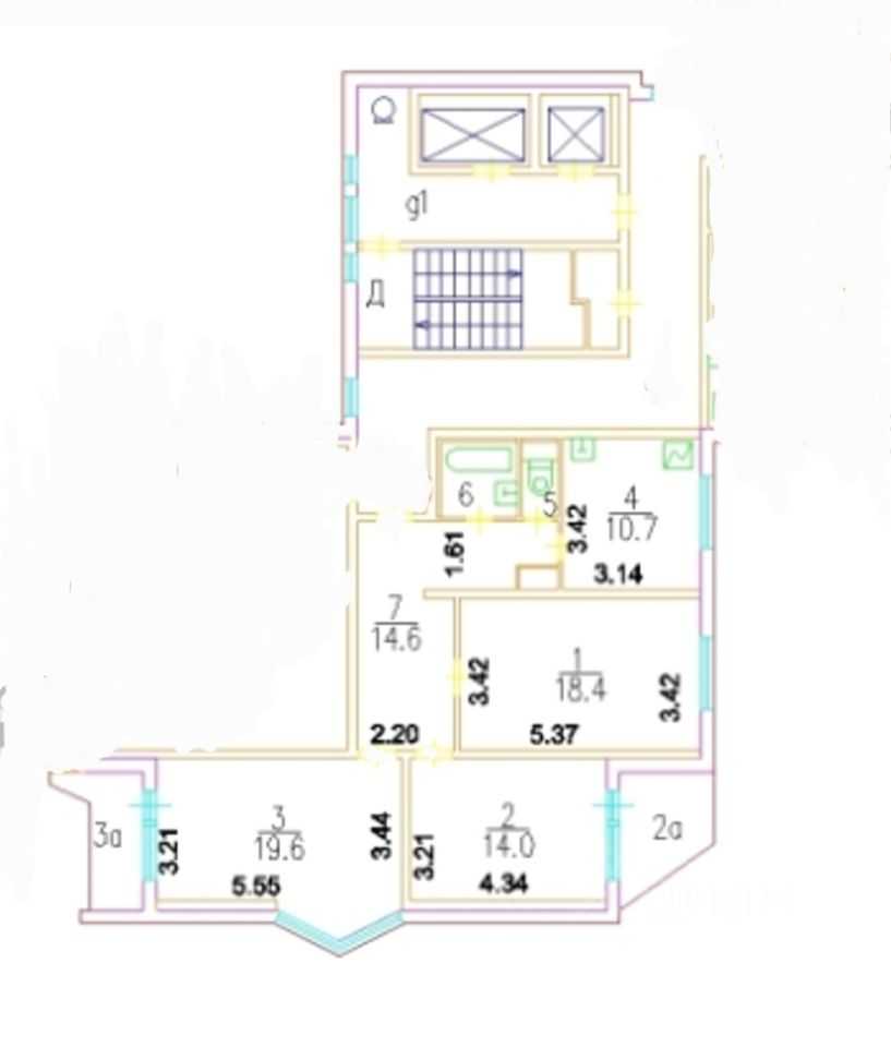 3-комнатная квартира, 81,8 м² — фотография 2