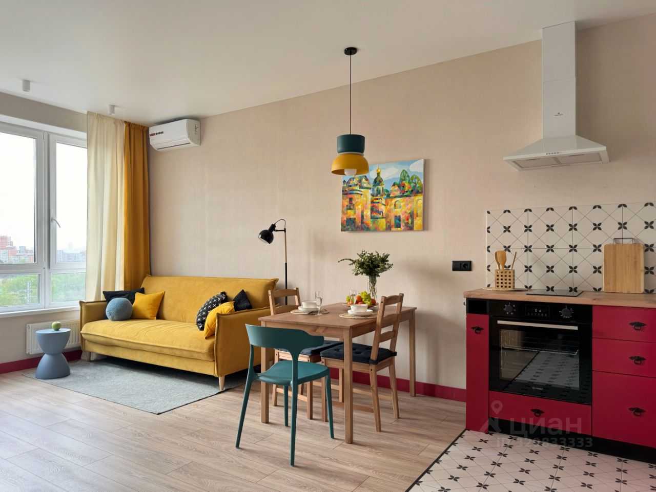 1-комнатная квартира, 37,6 м²