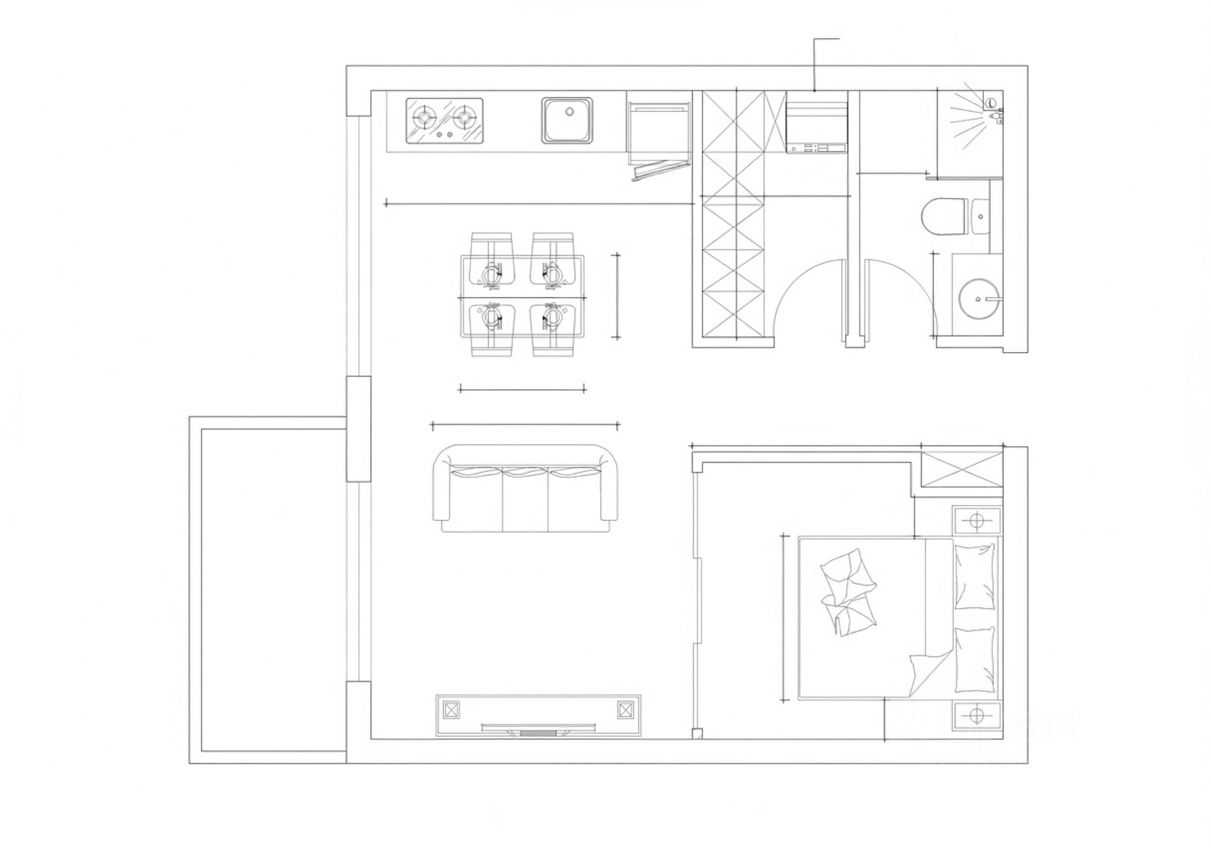 1-комнатная квартира, 38 м²