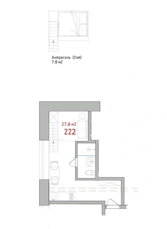 1-комнатная квартира, 30 м² — фотография 3