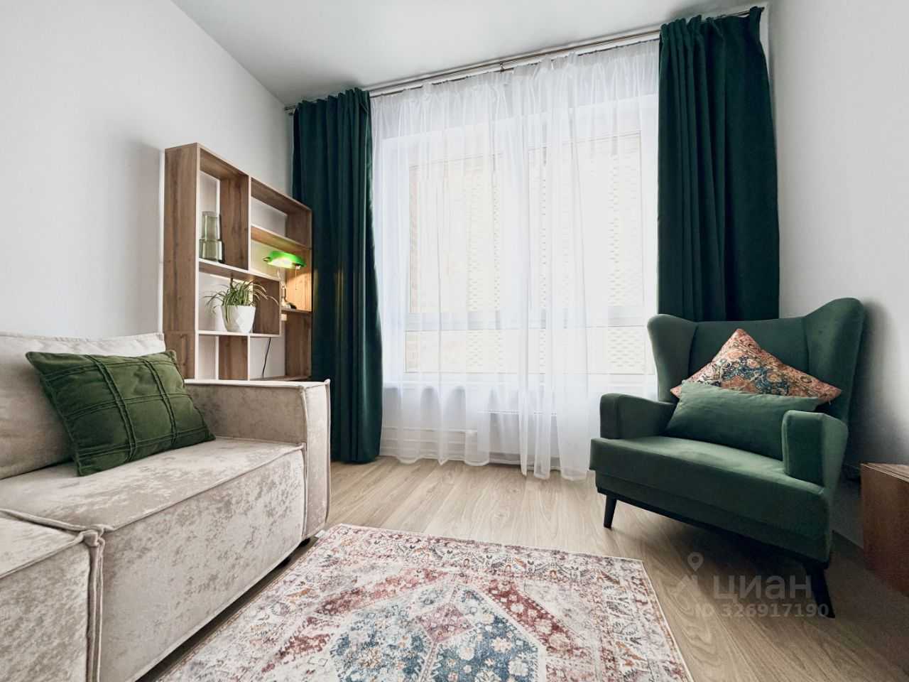 1-комнатная квартира, 35,5 м²