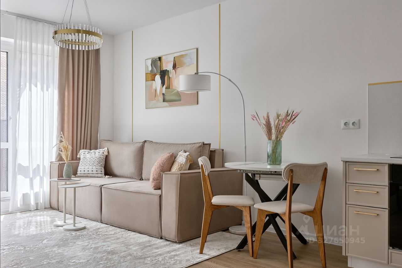 1-комнатная квартира, 34,5 м²