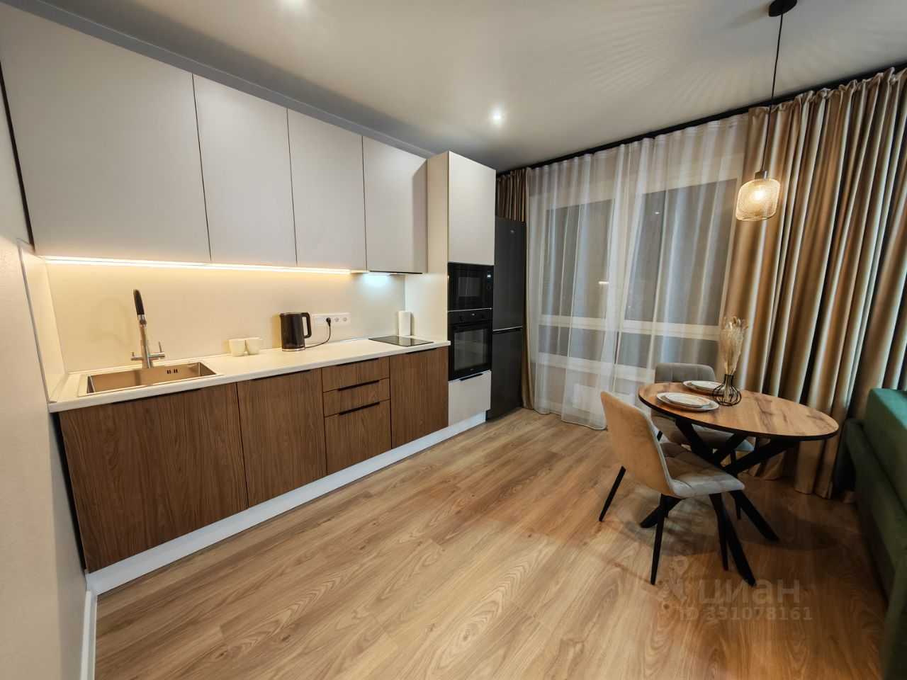 1-комнатная квартира, 33,5 м²