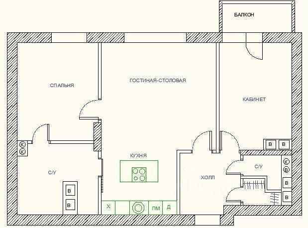 3-комнатная квартира, 85 м² — фотография 3