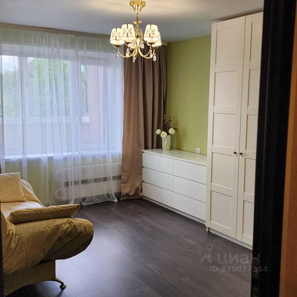 1-комнатная квартира, 33,8 м²