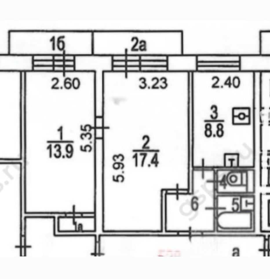 2-комнатная квартира, 48 м² — фотография 2