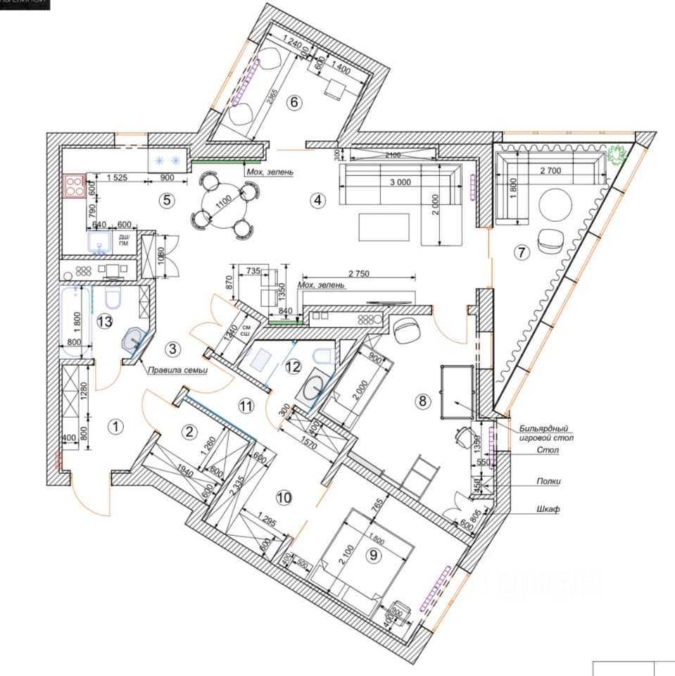 4-комнатная квартира, 120 м²