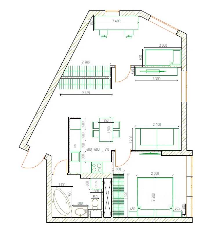 3-комнатная квартира, 73 м² — фотография 2