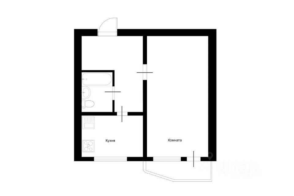 1-комнатная квартира, 38,7 м² — фотография 3