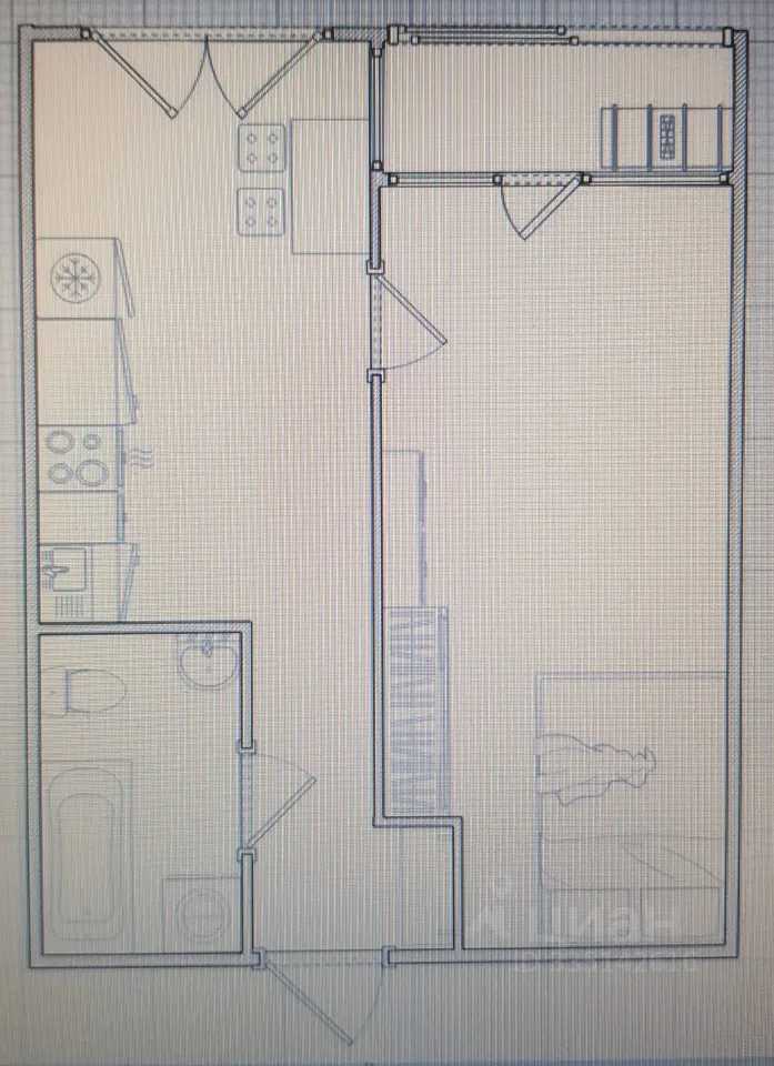 1-комнатная квартира, 35 м² — фотография 2