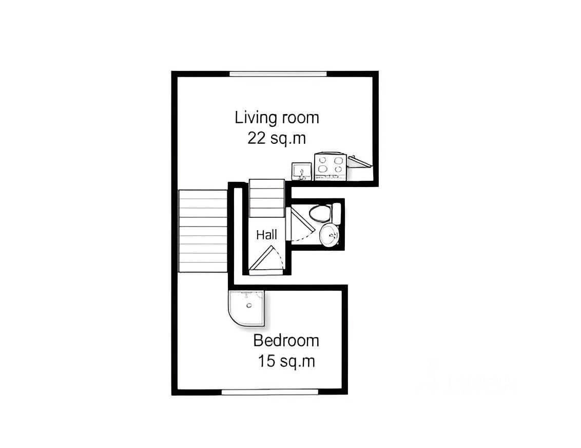 2-комнатная квартира, 45 м² — фотография 2