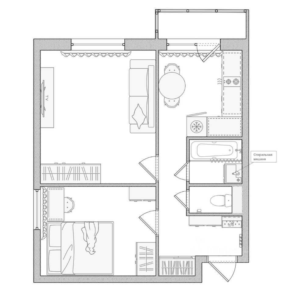 2-комнатная квартира, 38,1 м² — фотография 2