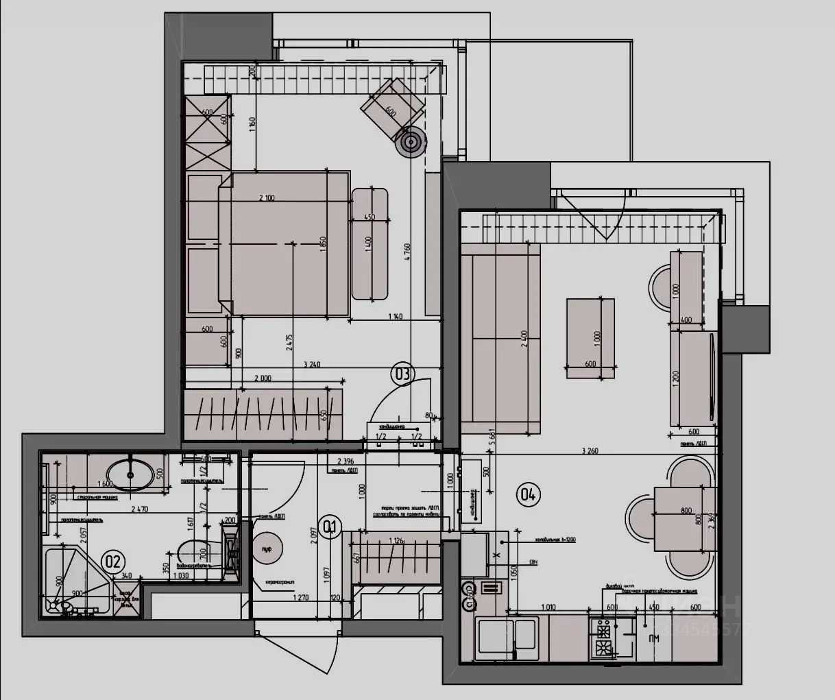 4-комнатная квартира, 97,5 м² — фотография 3