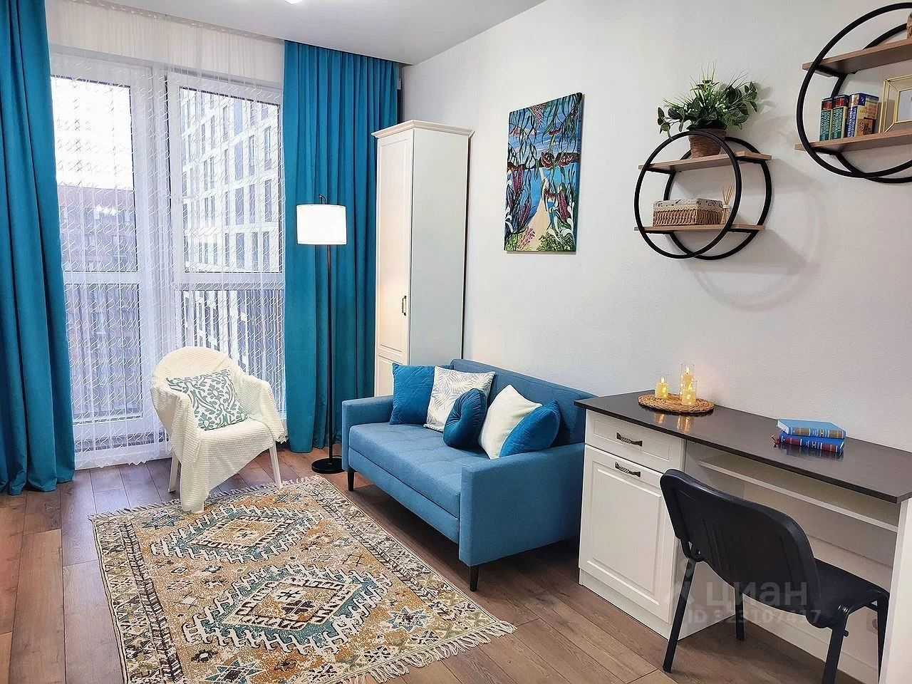 1-комнатная квартира, 45 м²