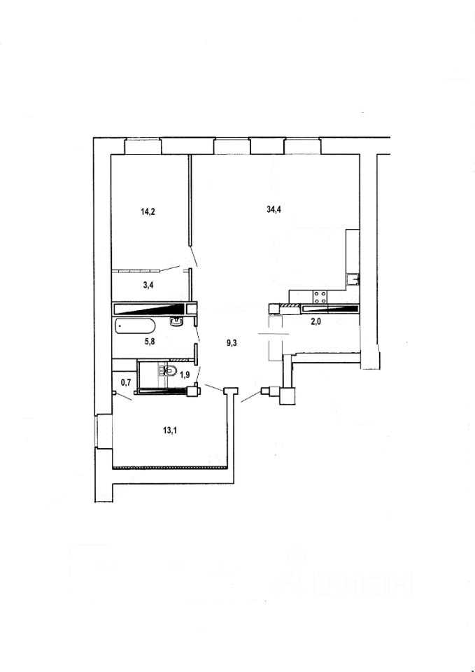 3-комнатная квартира, 84,4 м² — фотография 3