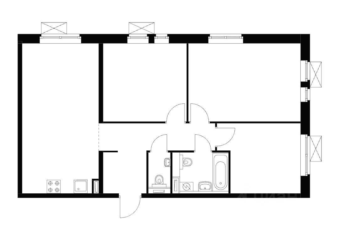 3-комнатная квартира, 80 м² — фотография 3