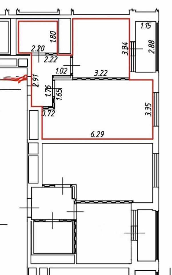 1-комнатная квартира, 39 м² — фотография 2