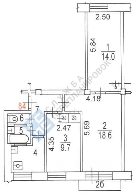 3-комнатная квартира, 62 м²