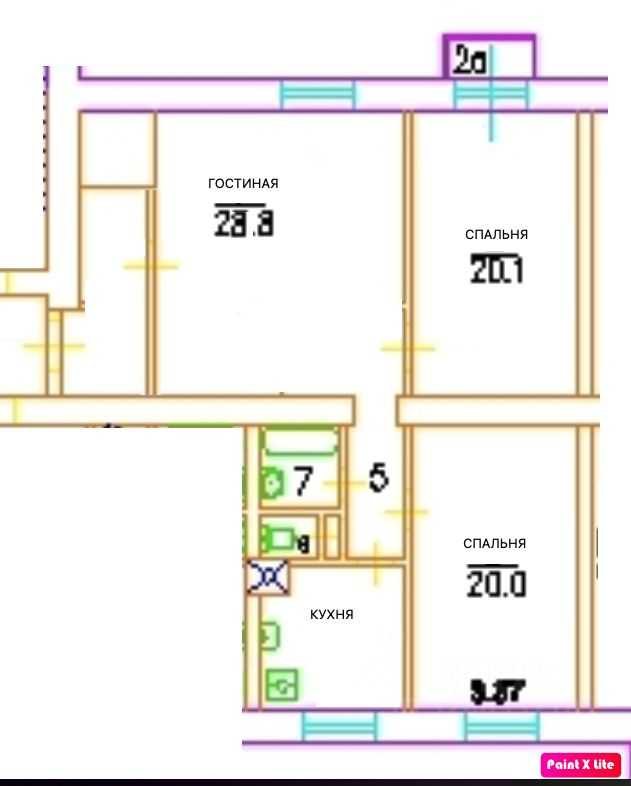 3-комнатная квартира, 95 м² — фотография 2