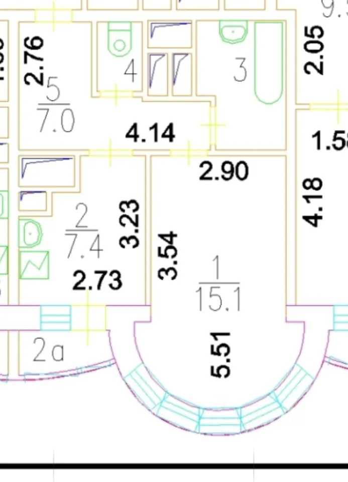 1-комнатная квартира, 40 м²