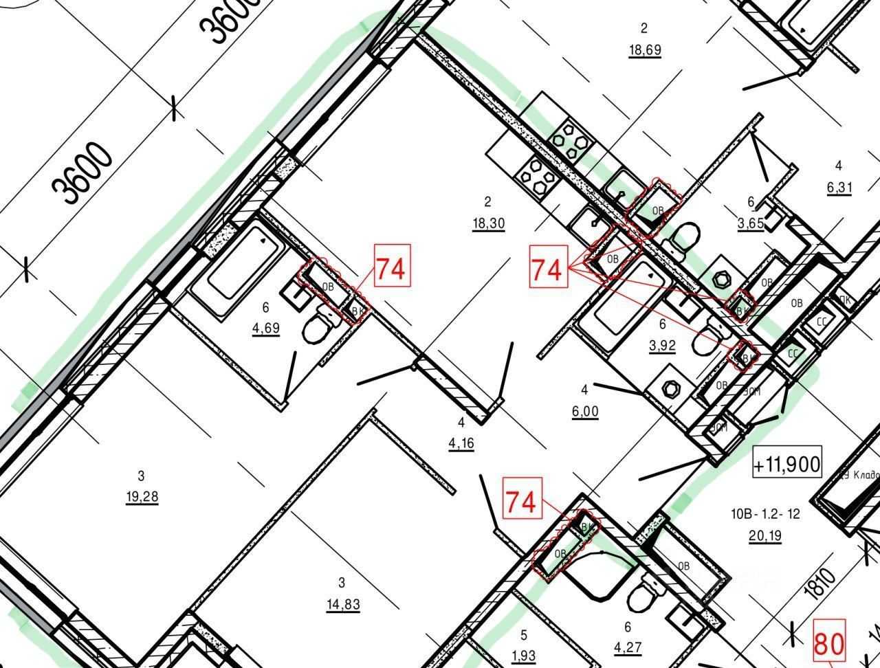 3-комнатная квартира, 72 м² — фотография 3