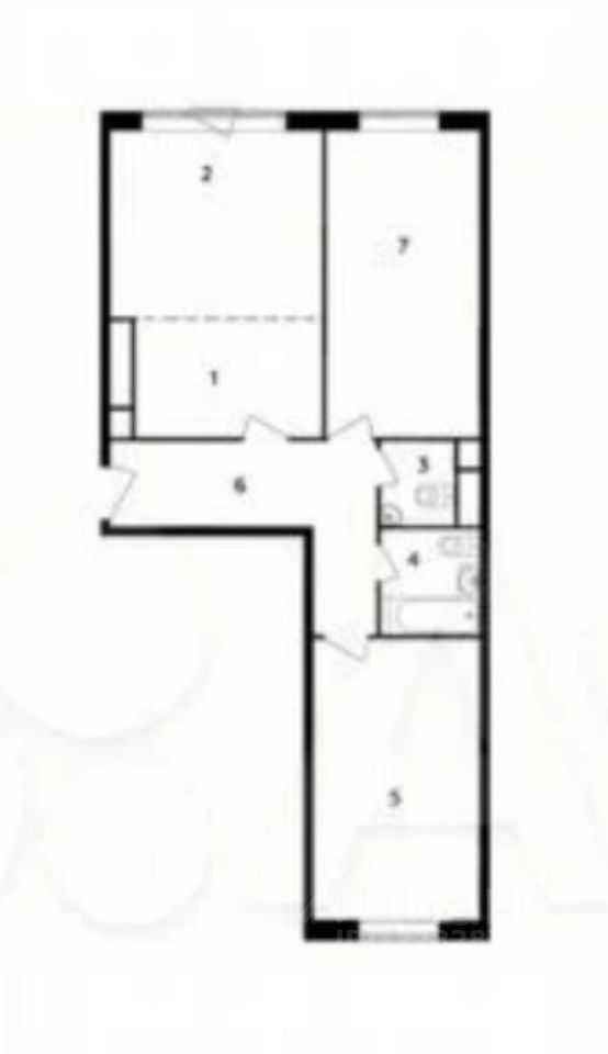 3-комнатная квартира, 71,2 м²