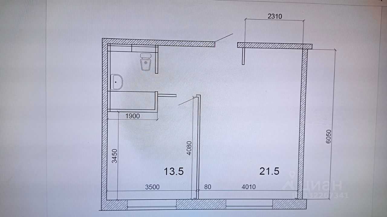2-комнатная квартира, 45 м² — фотография 2