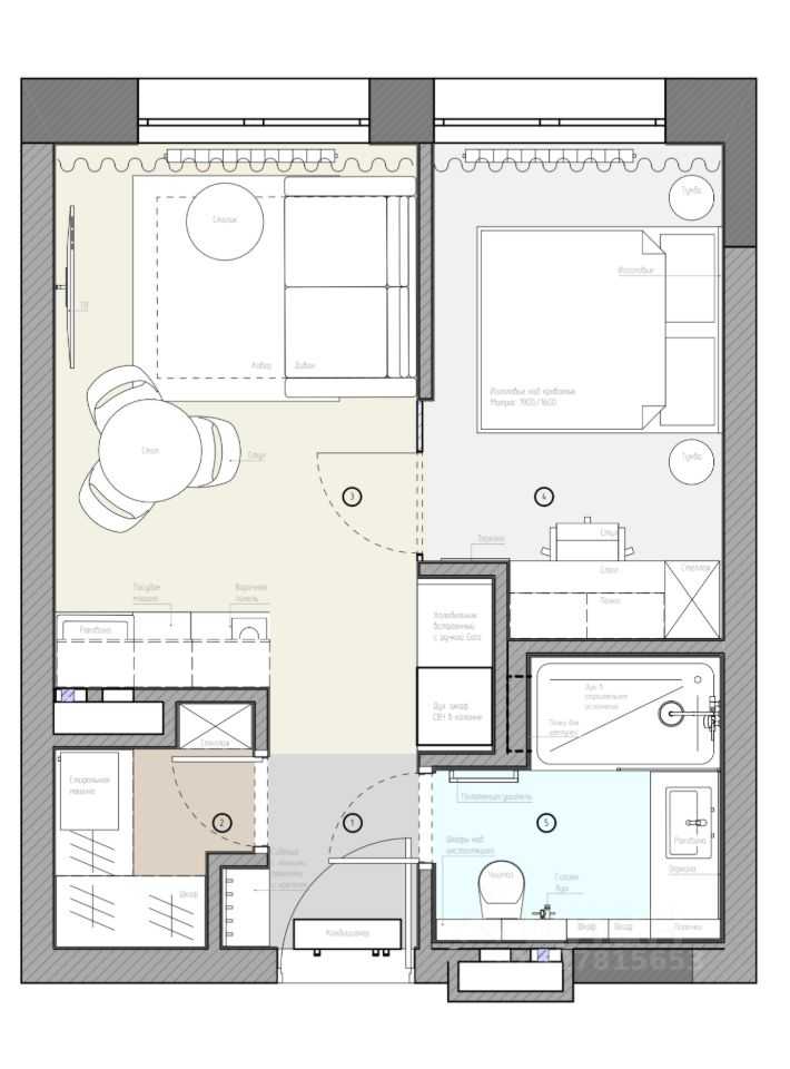 1-комнатная квартира, 32 м² — фотография 2