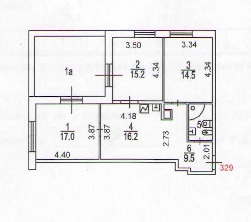 3-комнатная квартира, 100 м² — фотография 2