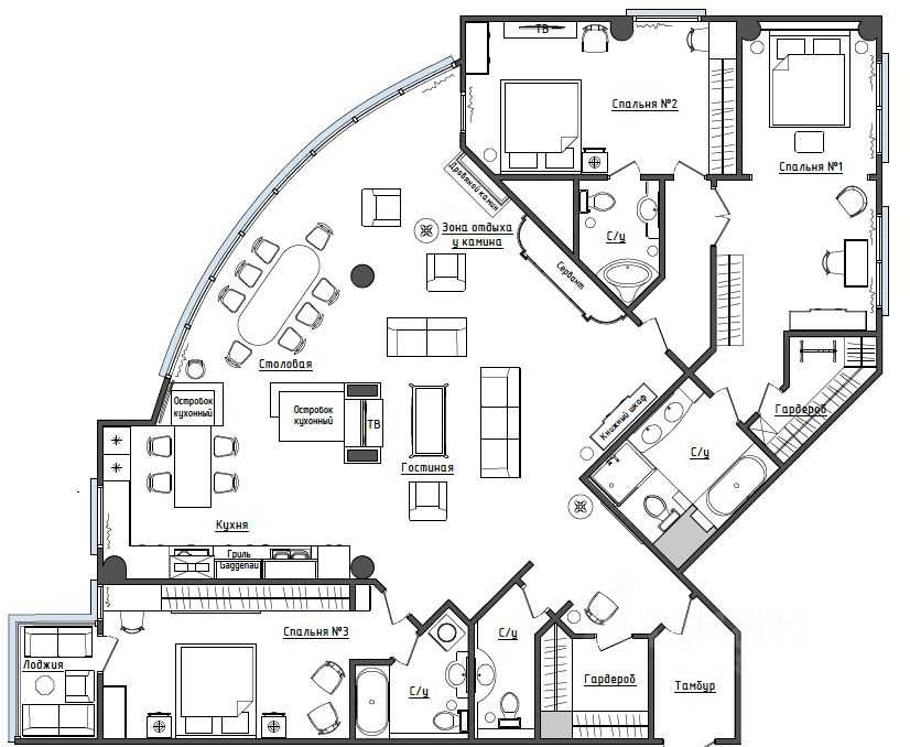 5-комнатная квартира, 230 м² — фотография 2