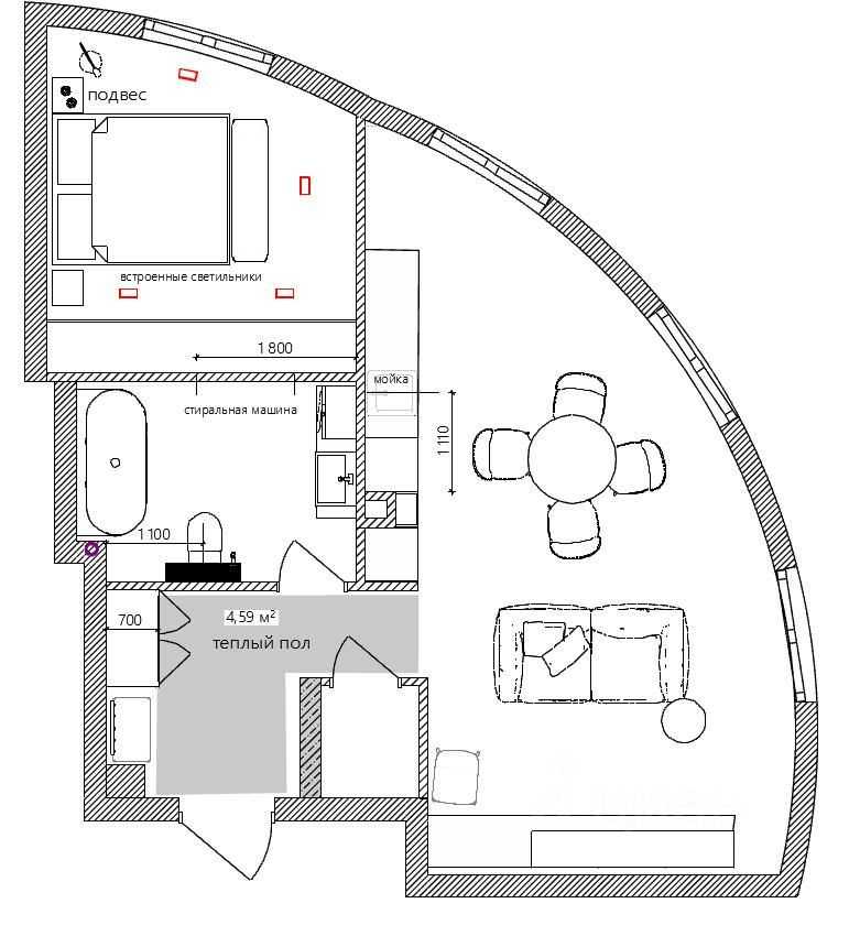 2-комнатная квартира, 54,6 м² — фотография 2