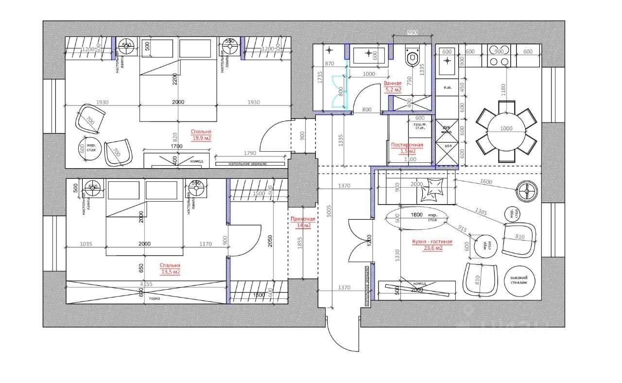 3-комнатная квартира, 75 м² — фотография 2