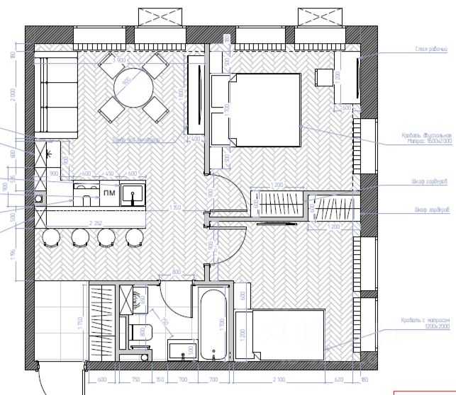 3-комнатная квартира, 53,2 м² — фотография 2